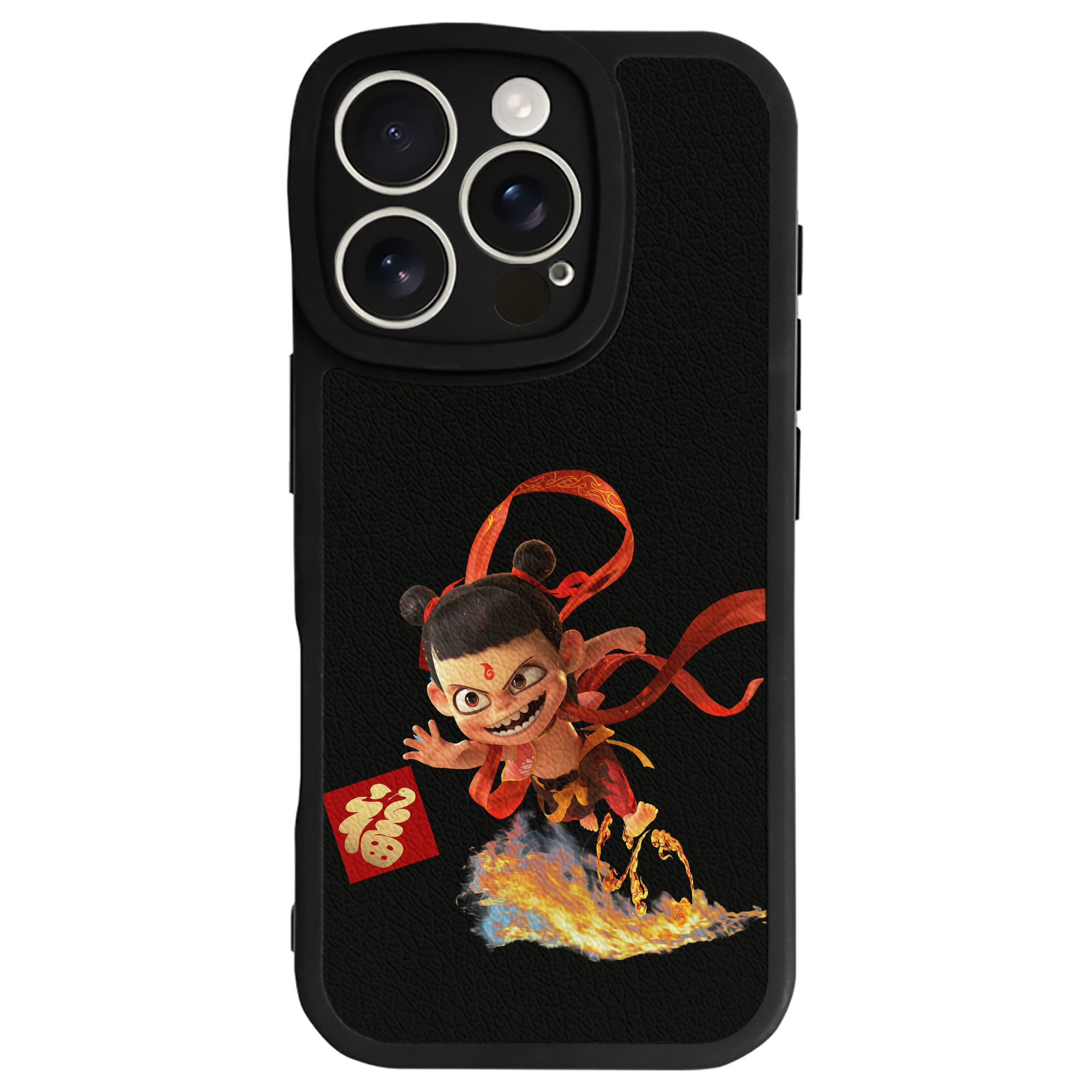 （画像用） Ne Zha 2 ナタ 魔童の大暴れ 【iPhone 16シリーズ対応】シリコンスマホケース（レザー調） 材質：シリコン
